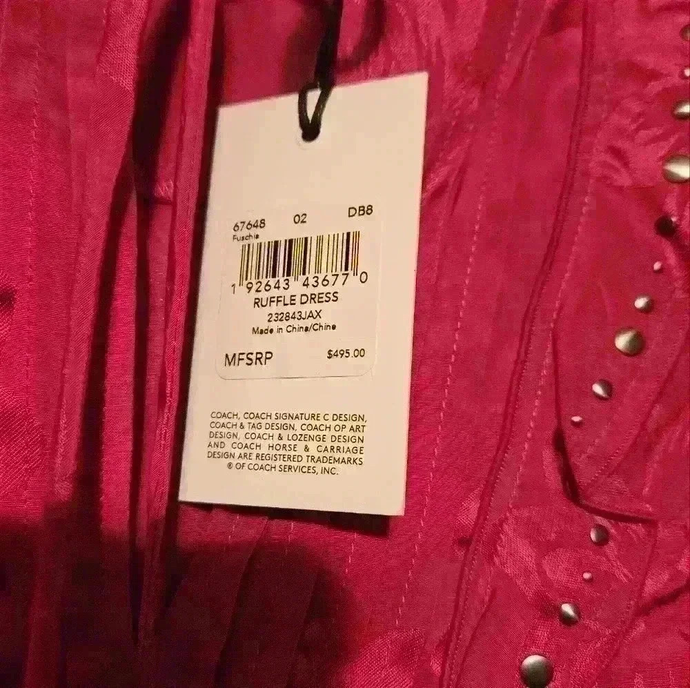 NWT Coach Ruffle Dress - Picture 5 of 7